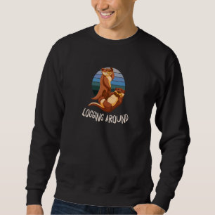 Sweatshirt Exploitation forestière autour de Otter Sea Animau