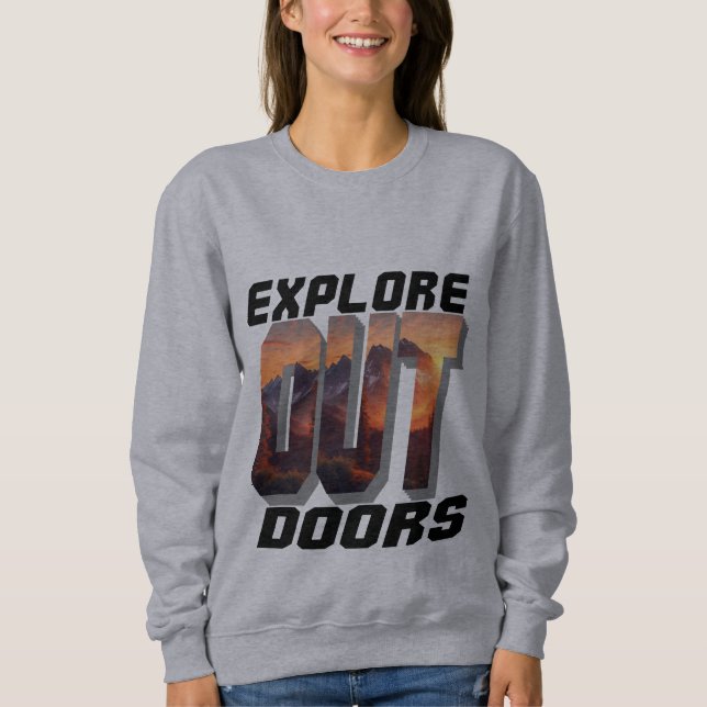 SWEATSHIRT EXPLORER LES PORTES EXTÉRIEURES (Devant)