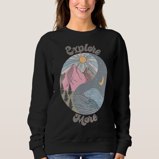Sweatshirt Explorez D'Autres Voyages En Équipe De Voyage En F (Devant)