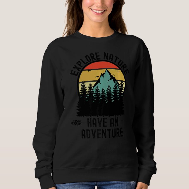 Sweatshirt Explorez La Nature Faites Une Aventure Forest Moun (Devant)