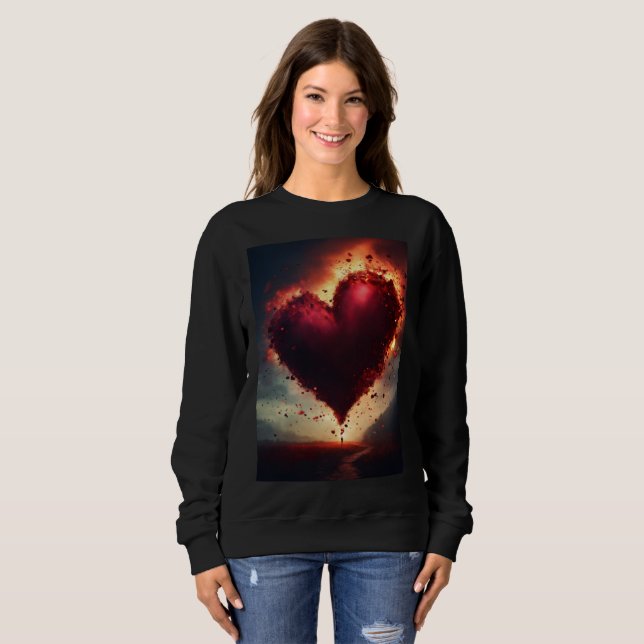 Sweatshirt Exploser le bonheur cardiaque (Devant entier)