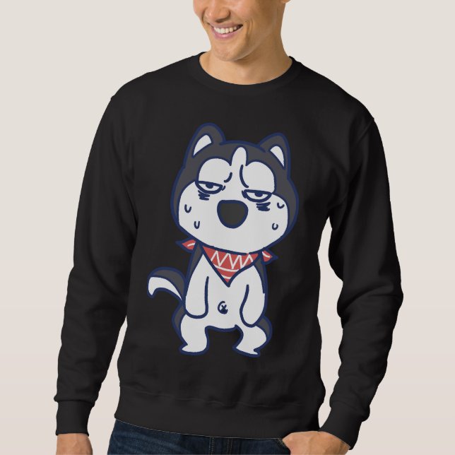 Sweatshirt Expression de transpiration Hot Husky (Devant)