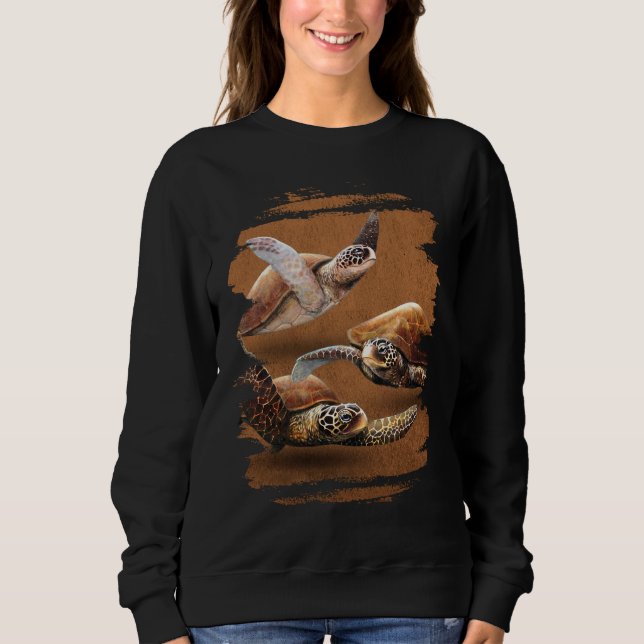 Sweatshirt Extinction d'animaux de tortues marines Sauvez les (Devant)