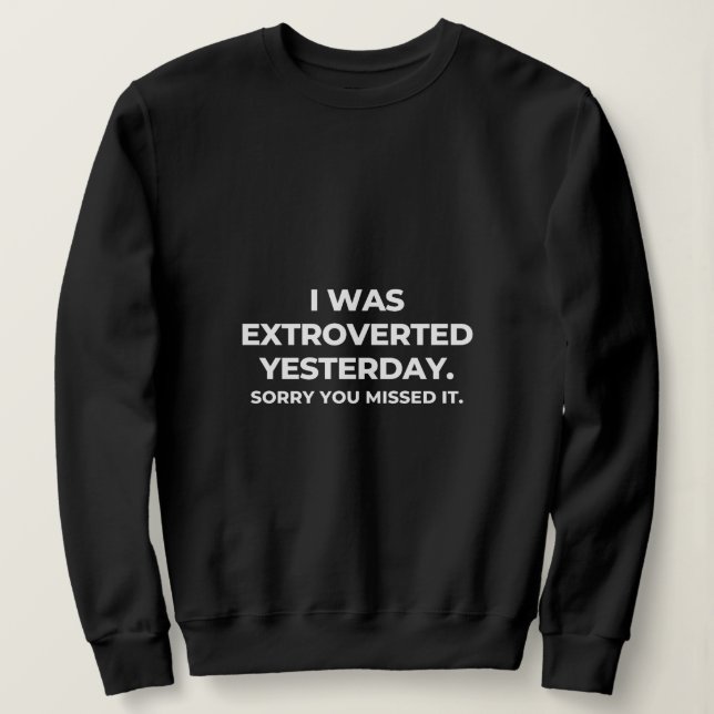 Sweatshirt Extrovert Hier Introduit Une Relax Awkward Cube (Design devant)