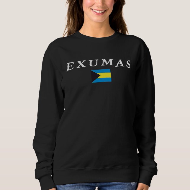 Sweatshirt Exumas, National Flag of the Bahamas 1 (Devant)