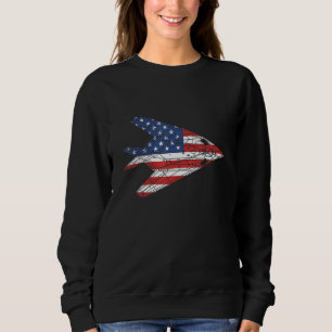 Sweatshirt F-117 Nighthawk furtif Drapeau américain F11