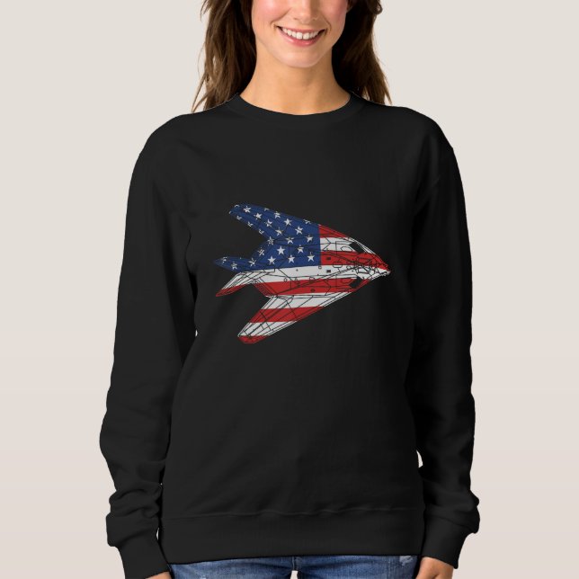 Sweatshirt F-117 Nighthawk furtif Drapeau américain F11 (Devant)