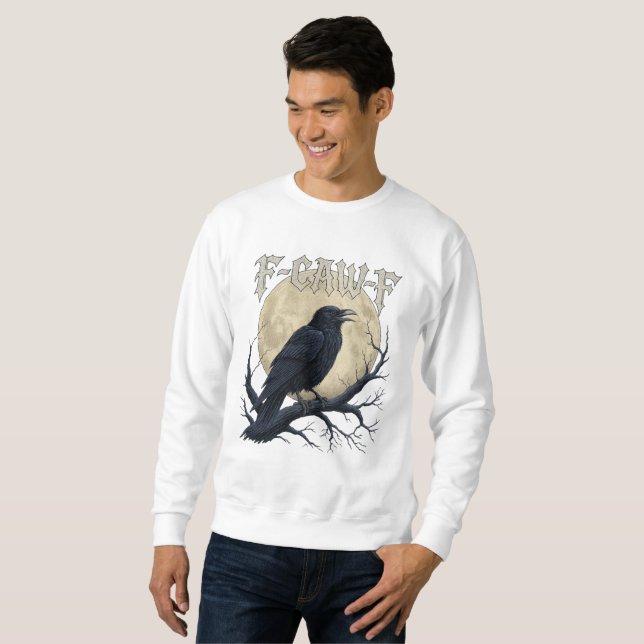 Sweatshirt F-CAW-F Tee Raven Gothique Lune (Devant entier)