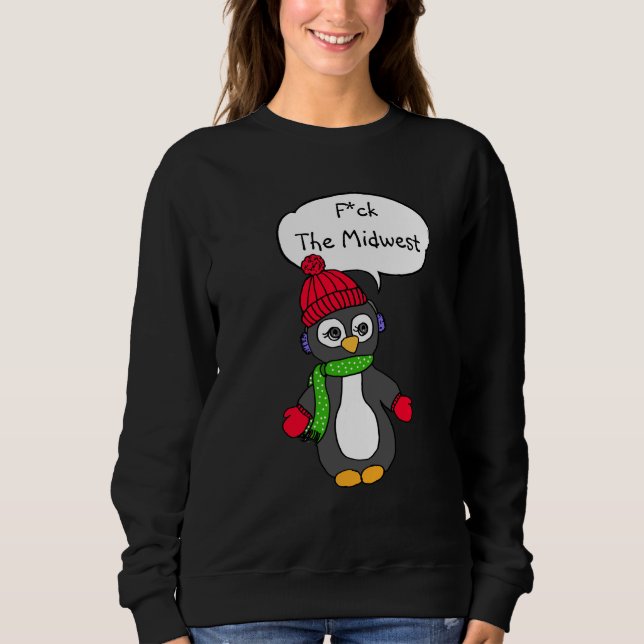 Sweatshirt F Midwest Funny Penguin maillot météo (Devant)