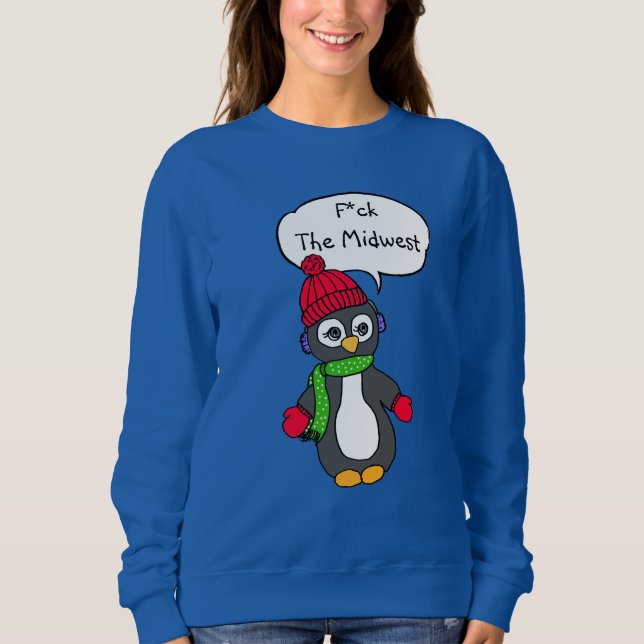 Sweatshirt F Midwest Funny Penguin maillot météo (Devant)