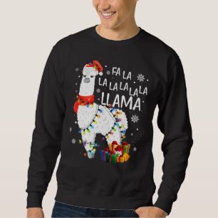 Sweatshirt Fa La La Llama Funny Noël de chemise Noël