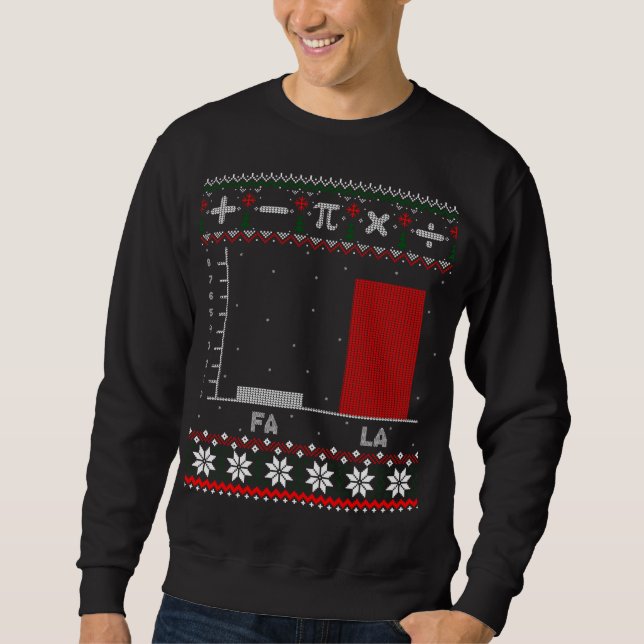 Sweatshirt Fa La Mathématiques Graphique Noël Douleur moche (Devant)