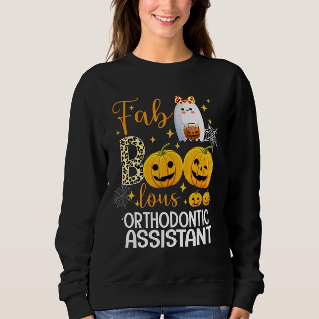 Sweatshirt Fabole Orthodontique Assistant Dental Happy Hallo (Devant)
