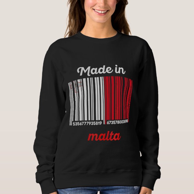 Sweatshirt Fabriqué à Malte (Devant)