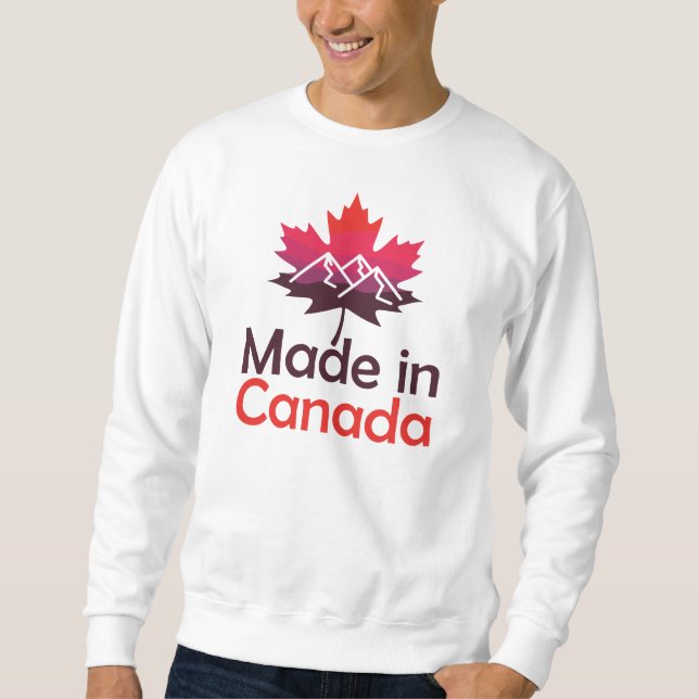 Sweatshirt Fabriqué au Canada, Feuille d'érable canadienne (Devant)