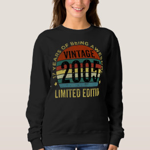 Sweatshirt Fabriqué Dans 17 Ans Vintage 2005 17ème Anniversai
