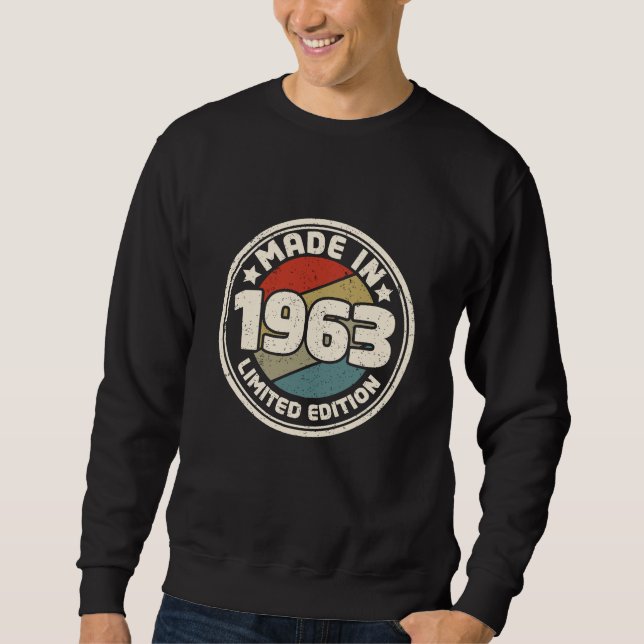 Sweatshirt Fabriqué En 1963E Édition Limitée Vintage (Devant)