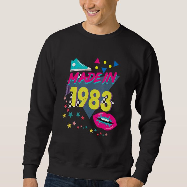 Sweatshirt Fabriqué En 1983 39e anniversaire 80s 90s 1990s 19 (Devant)