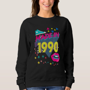 Sweatshirt Fabriqué En 1990 32e anniversaire 80s 90s 1990s 19