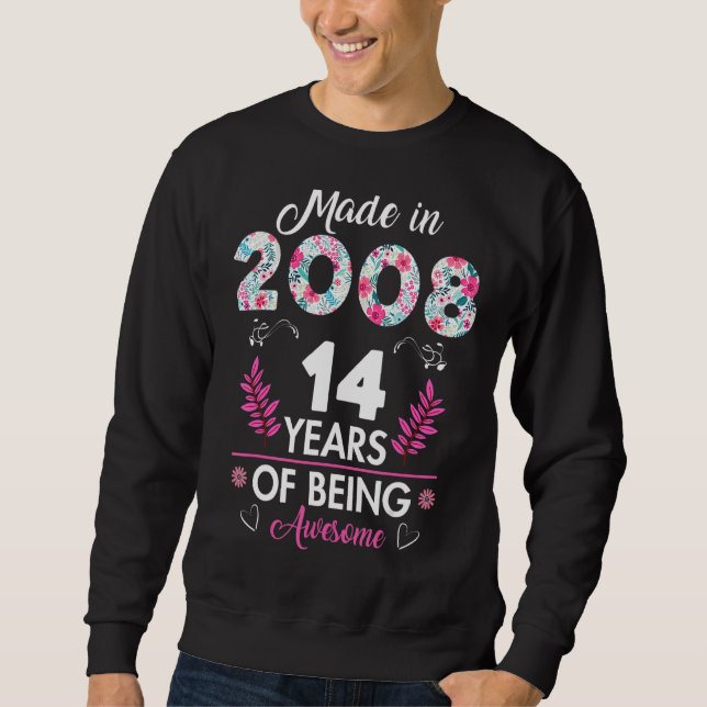 Sweatshirt Fabriqué En 2008 14 Ans 14 Ans (Devant)