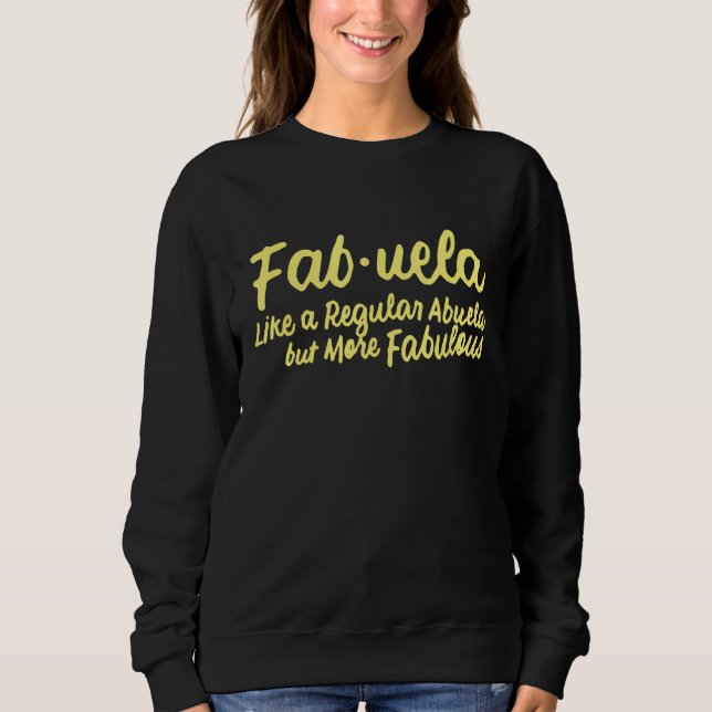 Sweatshirt Fabuela Définition Abuela Latina Grandmoth espagno (Devant)