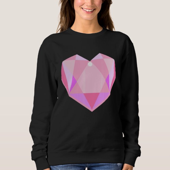 Sweatshirt Fabulous Bling Rhinestone Style Hear (Devant)