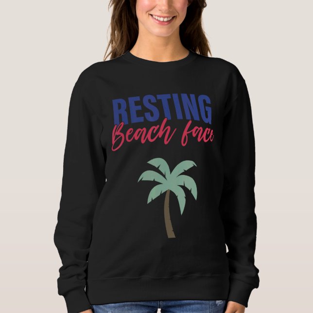 Sweatshirt Face de plage de repos (Devant)