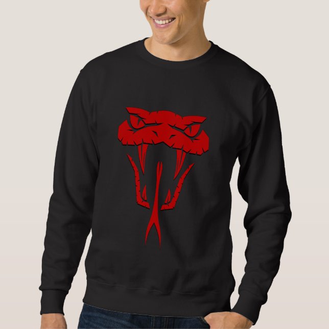 Sweatshirt Face de serpent rouge de pomme (Devant)