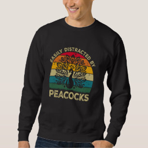 Sweatshirt Facile À Distraire Par Les Peacocks, Mignonne Peac