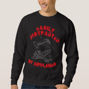 Sweatshirt Facilement Distrait Par Avion Avion Avion Avion