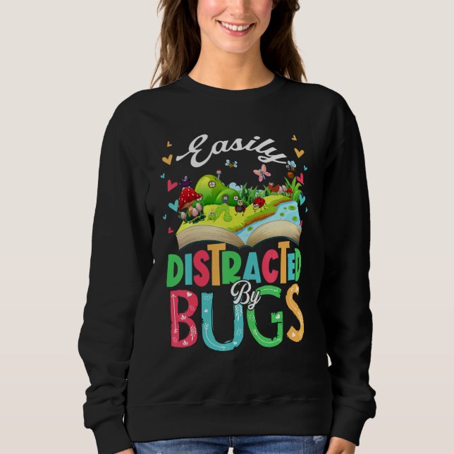 Sweatshirt Facilement Distrait Par Bugs Bugs Bugs Insects Liv (Devant)