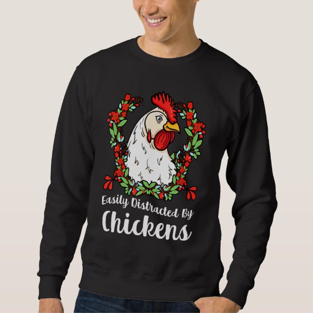 Sweatshirt Facilement Distrait Par Chic De Rooster De Volaill (Devant)