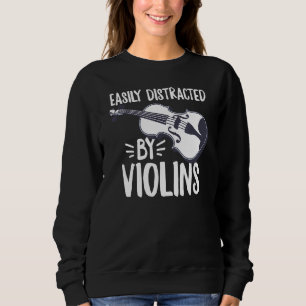 Sweatshirt Facilement Distrait Par Des Violons Pour Un Violon