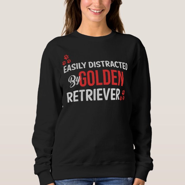 Sweatshirt Facilement Distrait Par Golden Retriever (Devant)