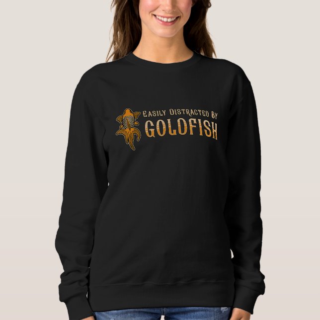Sweatshirt Facilement Distrait Par Goldfish Cute Lasso Vintag (Devant)