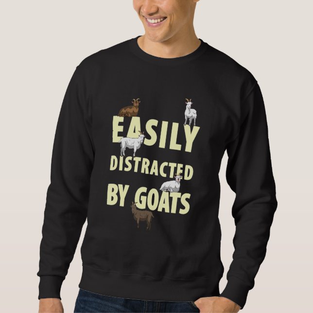 Sweatshirt Facilement Distrait Par La Chèvre (Devant)