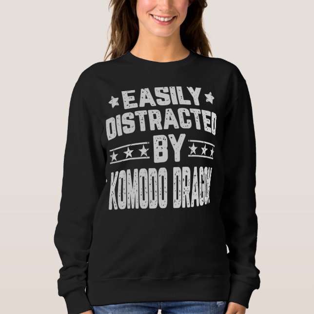 Sweatshirt Facilement Distrait Par Le Dragon De Komodo   Rept (Devant)