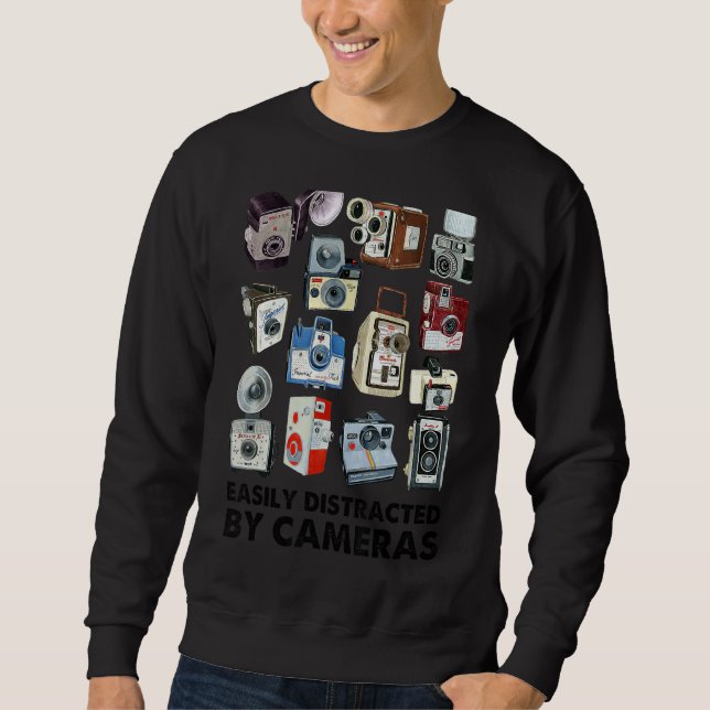 Sweatshirt Facilement Distrait Par Les Cameras Photographie P (Devant)