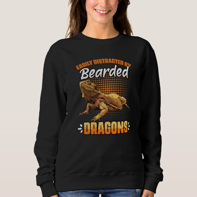 Sweatshirt Facilement Distrait Par Les Dragons  Dragon Perlé  (Devant)