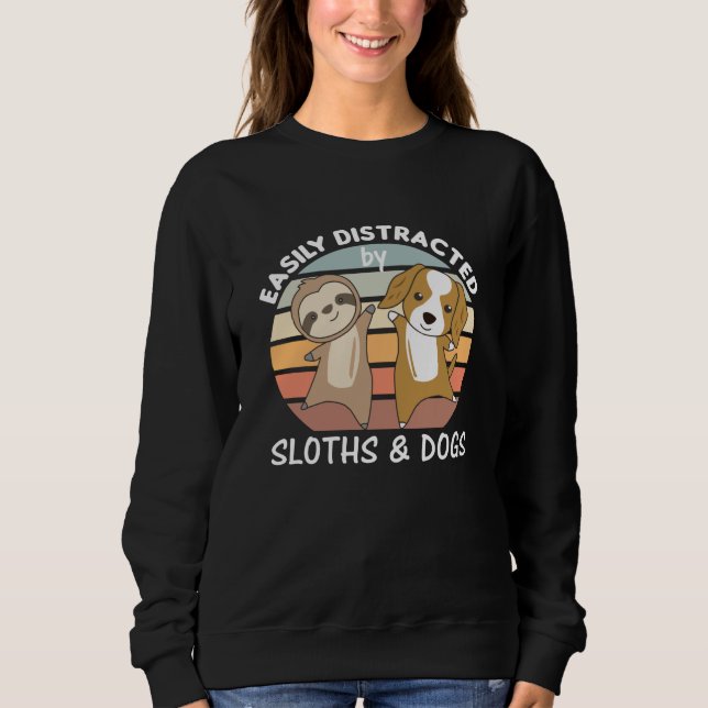 Sweatshirt Facilement Distrait Par Les Fentes Et Chiens Fente (Devant)