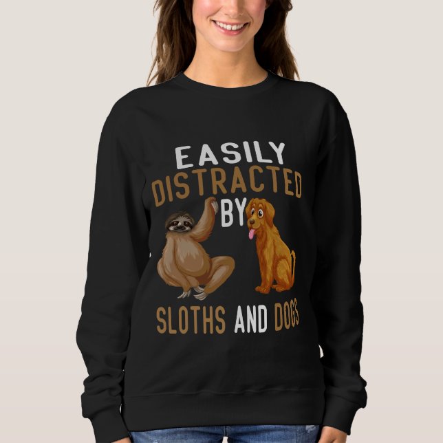 Sweatshirt Facilement Distrait Par Les Fentes Et Les Chiens 7 (Devant)