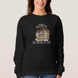 Sweatshirt Facilement Distrait Par Les Livres Et Chiens