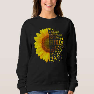 Sweatshirt Facilement Distrait Par Les Oiseaux Tournesol Oise
