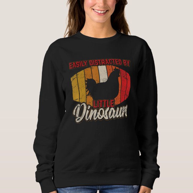 Sweatshirt Facilement Distrait Par Les Petits Dinosaures   Po (Devant)