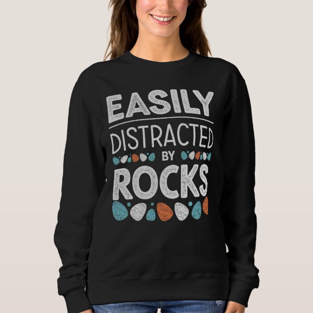 Sweatshirt Facilement Distrait Par Les Rochers - Géologie Cit (Devant)