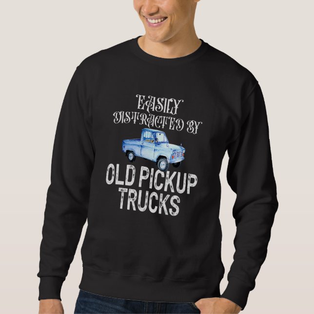 Sweatshirt Facilement Distrait Par Les Vieux Trucks De Ramass (Devant)