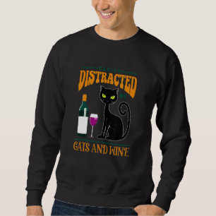 Sweatshirt Facilement Distrait Par Les Voitures Et La Bouteil