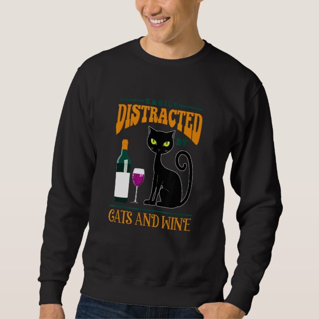 Sweatshirt Facilement Distrait Par Les Voitures Et La Bouteil (Devant)