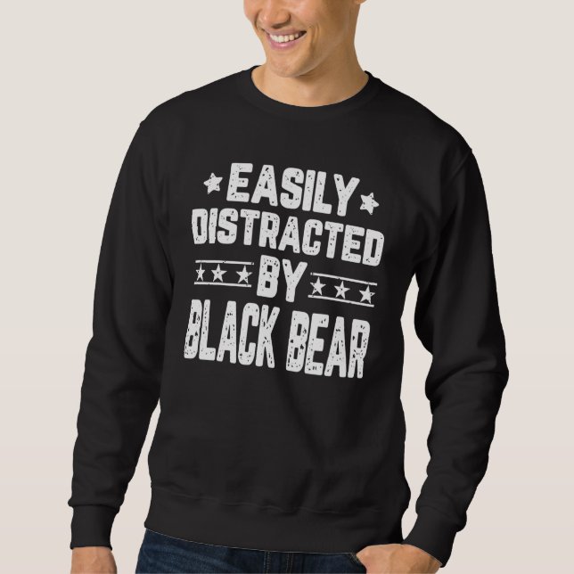 Sweatshirt Facilement Distrait Par Ours Noir Ours Noir (Devant)