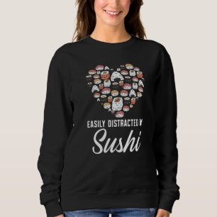 Sweatshirt Facilement Distrait Par Sushi Food Plat Japonais